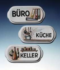 2000222 Giessform 3 Motive  Türschilder 3 