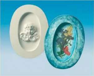 2000285 Giessform Bilderrahmen oval 