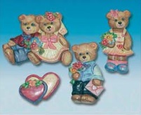 2000292 Giessform 4 Motive Bären-Hochzeit 