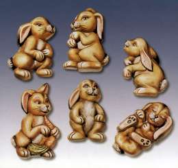 2003006 Giessform 6 Motive Hasenkinder 