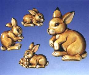 2003010 Giessform Dekostab Hase m. Blumen 