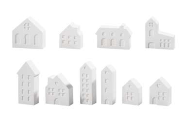2007678 Silikonform Mini-Häuser ca. 4 - 6,5 cm 