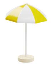 3120003 Sonnenschirm  6cm, Kunststoff, gelb/weiss 