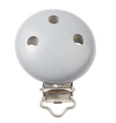 3260007 Schnulli-Ketten Clip 37x11.5mm grau 