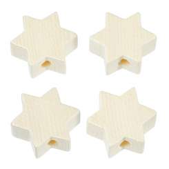 3260040 Schnulli-Stern 19.5x19.5x8mm 4St natur-hell 