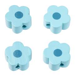 3260053 Schnulli-Blümchen 16x15.5x8mm 4St türkis 