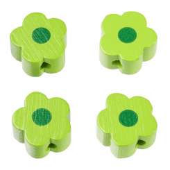 3260059 Schnulli-Blümchen 16x15.5x8mm 4St apfelgrün 