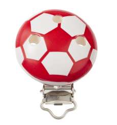 3260077 Schnulli-Fussball 37x11.5mm  weiss/rot 
