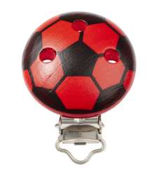 3260078 Schnulli-Fussball 37x11.5mm  rot/schwarz 