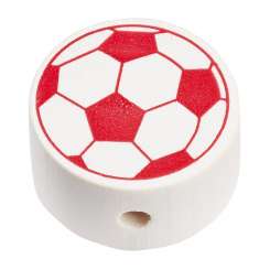 3260080 Schnulli-Fussball 20x10mm 3mm 4St weiss/rot 