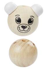 3260180 Schnulli-Bärenkopf m. Körper weiss 