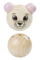 3260181 Schnulli-Bärenkopf m. Körper rose 