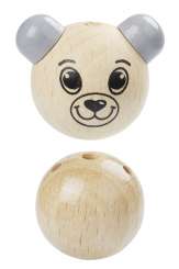 3260183 Schnulli-Bärenkopf m. Körper grau 