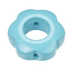 3260203 Schnulli-Blumenperle 29x12mm 2S. türkis 