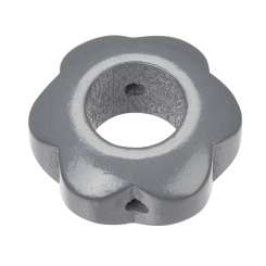 3260213 Schnulli-Blumenperle 29x12mm 2St grau 