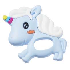 3264003 Schnulli Einhorn 9cm hellblau 