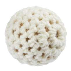 3266008 Schnulli-Häkelperle 20mm 2St wollw 