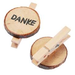 3270070 Holzscheiben -Danke- m.Klammer à 4 