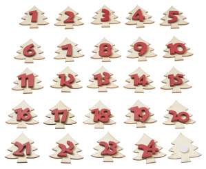 3270086 Adventszahlen Baum 1-24 m.Klebepunkt 