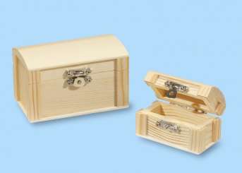 3270119 Schatztruhe Holz hell 7x4x4cm 