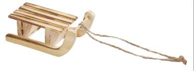 3270184 Schlitten hellbraun, 7x3,6x2,3cm 