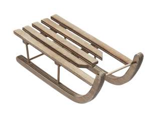 3270201 Schlitten 18,5 x 8 x 7,5cm, braun 