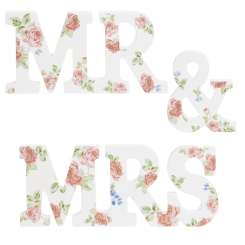 3270269 Holz-Deko Mr. & Mrs. Flower,  9cm, 3-teilig 