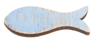 3270312 Fische Holz 6cm, 5St hellblau 