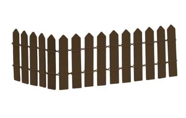 3270358 Zaun 25x6,5cm, braun 