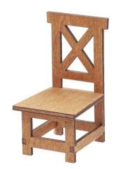 3270371 Stuhl 7,5x4,5x4cm, braun 