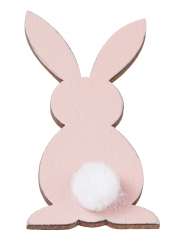 3270392 Holz-Hasen Klebepunkt  6cm 3St rosa 