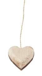 3270415 Holz-Anhänger Herz, 3 D, 3cm, 3St 