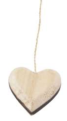 3270416 Holz-Anhänger Herz, 3 D, 4cm, 2St 