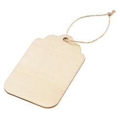 3270420 Holz-Anhänger Schild, 8cm, 6St 