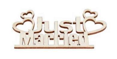 3270453 Just Married,  8cm, natur, 4St 