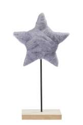 3270459 Stern-Deko gefilzt,  18cm, grau 