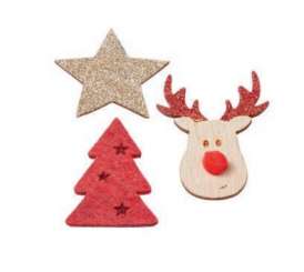 3270486 Weihnachts-Set  4,5-6,5cm, rot, 3St 