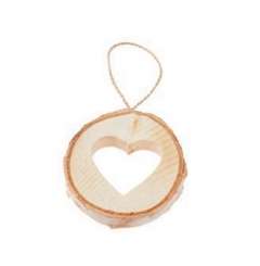 3270491 Holz-Scheiben mit Herz,  6cm, 3St 