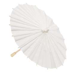 3270700 Deko-Schirm, Papier, 15cm, weiss 