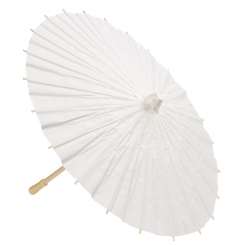 3270701 Deko-Schirm, Papier, 20 cm, weiss 