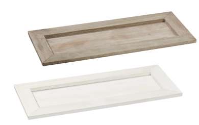 3273002 Holztablett Basic 35x16x3cm, grau 