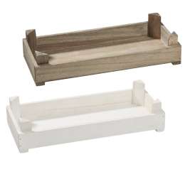 3273007 Holztablett Basic 35x15x8cm, weiss 