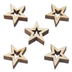 3275028 Holz-Stern 2,8cm, 12St. 