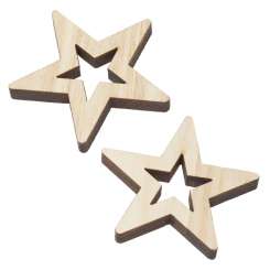 3275030 Holz-Stern 6,8cm, 4St. 