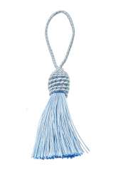 3425265 Quasten  4cm, blau, 4St. 