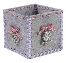 3436013 Trendy Filz-Box 12x12cm sonnengelb 