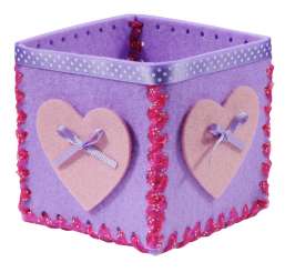 3436015 Filz-Box 12x12cm lavendel 
