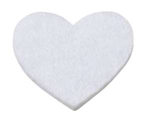 3437472 Filzherz 26x27x3mm, 12St weiss 