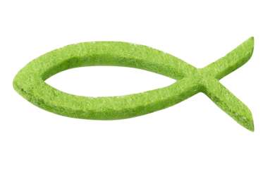 3437481 Filzfisch 30x13x3mm, 12St grün 