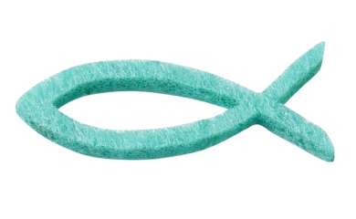 3437483 Filzfisch 30x13x3mm, 12St türkis 